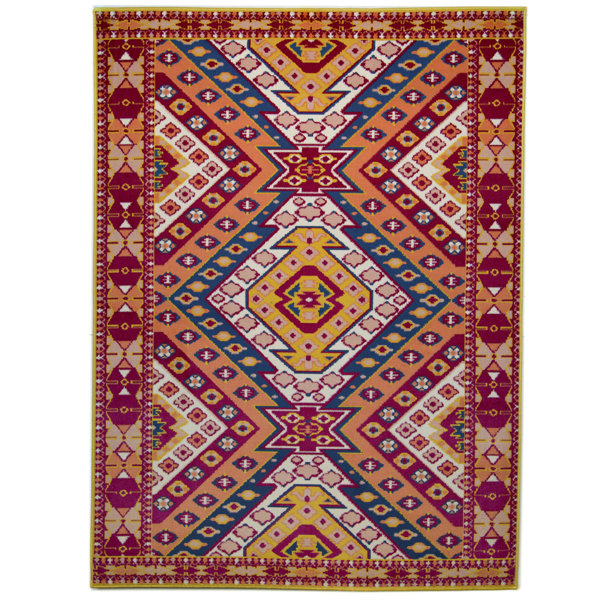 World Menagerie Neetu Oriental Red/Gray Area Rug Wayfair